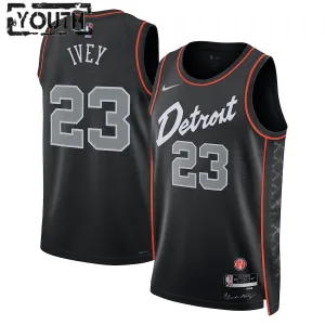 Maglia Detroit Pistons Jaden Ivey City Edition 2023-24 Swingman Nero - Bambino