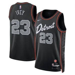 Maglia Detroit Pistons Jaden Ivey City Edition 2023-24 Swingman Nero - Uomo