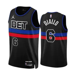 Maglia Detroit Pistons Jordan Hamidou Diallo 6 Statement Edition Swingman Nero - Uomo Maglia Detroit Pistons Jordan Hamidou Diallo 6 Statement Edition Swingman Nero - Uomo