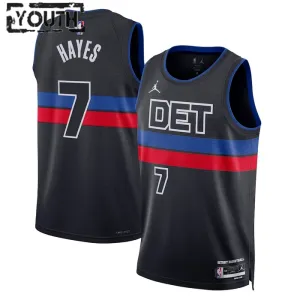 Maglia Detroit Pistons Jordan Killian Hayes 7 Statement Edition Swingman Nero - Bambino