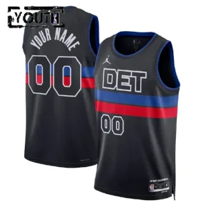 Maglia Detroit Pistons Jordan Personalizzata Statement Edition Swingman Nero - Bambino