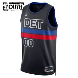 Maglia Detroit Pistons Jordan Personalizzata Statement Edition Swingman Nero - Bambino