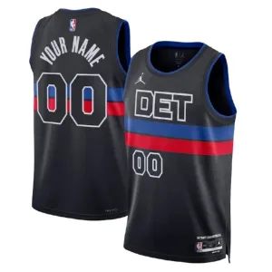 Maglia Detroit Pistons Jordan Personalizzata Statement Edition Swingman Nero - Uomo