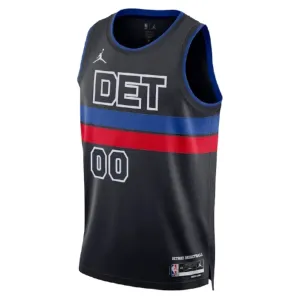 Maglia Detroit Pistons Jordan Personalizzata Statement Edition Swingman Nero - Uomo