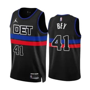 Maglia Detroit Pistons Jordan Saddiq Bey 41 Statement Edition Swingman Nero - Uomo Maglia Detroit Pistons Jordan Saddiq Bey 41 Statement Edition Swingman Nero - Uomo