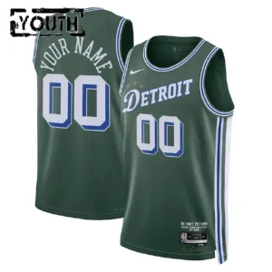 Maglia Detroit Pistons Personalizzata City Edition 2022-23 Swingman Verde - Bambino
