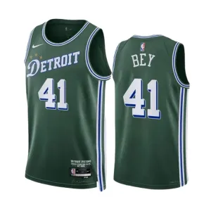 Maglia Detroit Pistons Saddiq Bey 41 City Edition 2022-23 Swingman Verde - Uomo Maglia Detroit Pistons Saddiq Bey 41 City Edition 2022-23 Swingman Verde - Uomo