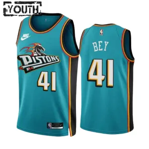 Maglia Detroit Pistons Saddiq Bey 41 Classic Edition 2022-23 Swingman Teal - Bambino Maglia Detroit Pistons Saddiq Bey 41 Classic Edition 2022-23 Swingman Teal - Bambino