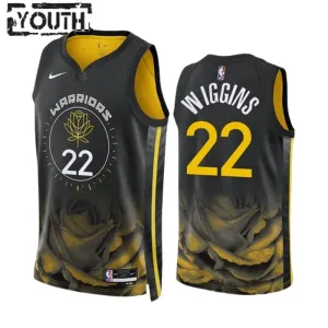 Maglia Golden State Warriors Andrew Wiggins 22 City Edition 2022-23 Swingman Nero - Bambino