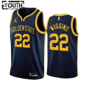 Maglia Golden State Warriors Andrew Wiggins 22 Jordan Statement Edition Swingman Navy - Bambino Maglia Golden State Warriors Andrew Wiggins 22 Jordan Statement Edition Swingman Navy - Bambino
