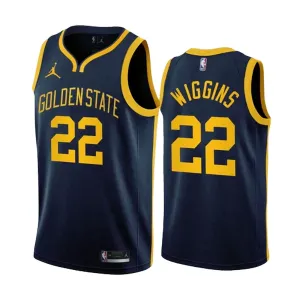 Maglia Golden State Warriors Andrew Wiggins 22 Jordan Statement Edition Swingman Navy - Uomo Maglia Golden State Warriors Andrew Wiggins 22 Jordan Statement Edition Swingman Navy - Uomo