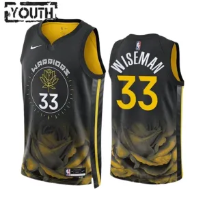Maglia Golden State Warriors James Wiseman 33 City Edition 2022-23 Swingman Nero - Bambino Maglia Golden State Warriors James Wiseman 33 City Edition 2022-23 Swingman Nero - Bambino