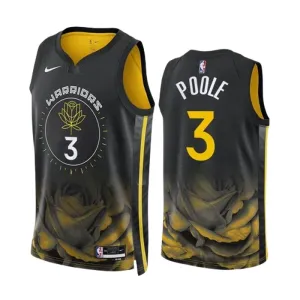 Maglia Golden State Warriors Jordan Poole 3 City Edition 2022-23 Swingman Nero - Uomo Maglia Golden State Warriors Jordan Poole 3 City Edition 2022-23 Swingman Nero - Uomo