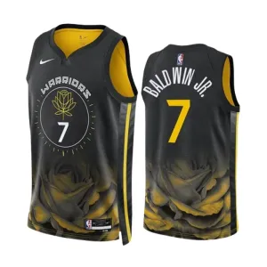 Maglia Golden State Warriors Patrick Baldwin JR 7 City Edition 2022-23 Swingman Nero - Uomo Maglia Golden State Warriors Patrick Baldwin JR 7 City Edition 2022-23 Swingman Nero - Uomo