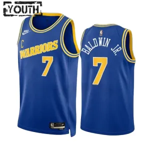 Maglia Golden State Warriors Patrick Baldwin JR 7 Classic Edition 2022-23 Swingman Blu - Bambino Maglia Golden State Warriors Patrick Baldwin JR 7 Classic Edition 2022-23 Swingman Blu - Bambino