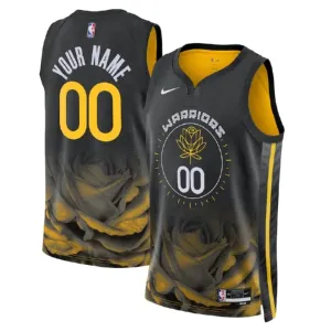 Maglia Golden State Warriors Personalizzata City Edition 2022-23 Swingman Nero - Uomo