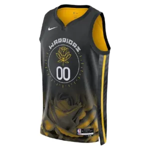 Maglia Golden State Warriors Personalizzata City Edition 2022-23 Swingman Nero - Uomo