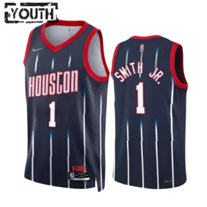 Maglia Houston Rockets Jabari Smith JR 1 City Edition 2022-23 Swingman Navy - Bambino Maglia Houston Rockets Jabari Smith JR 1 City Edition 2022-23 Swingman Navy - Bambino