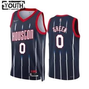 Maglia Houston Rockets Jalen Green 0 City Edition 2022-23 Swingman Navy - Bambino Maglia Houston Rockets Jalen Green 0 City Edition 2022-23 Swingman Navy - Bambino