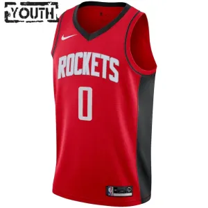 Maglia Houston Rockets Jalen Green 0 Icon Edition Swingman Rosso - Bambino