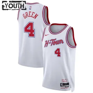 Maglia Houston Rockets Jalen Green 4 City Edition 2023-24 Swingman Bianco - Bambino