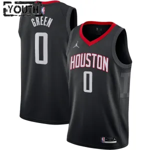 Maglia Houston Rockets Jordan Jalen Green 0 Statement Edition Swingman Nero - Bambino