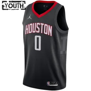 Maglia Houston Rockets Jordan Jalen Green 0 Statement Edition Swingman Nero - Bambino