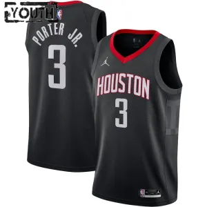 Maglia Houston Rockets Jordan Kevin Porter JR 3 Statement Edition Swingman Nero - Bambino