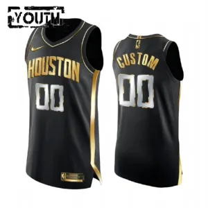 Maglia Houston Rockets Limited Personalizzata Golden Edition Swingman Nero - Bambino Maglia Houston Rockets Limited Personalizzata Golden Edition Swingman Nero - Bambino