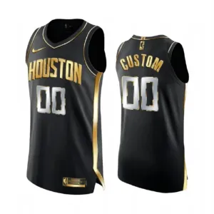 Maglia Houston Rockets Limited Personalizzata Golden Edition Swingman Nero - Uomo Maglia Houston Rockets Limited Personalizzata Golden Edition Swingman Nero - Uomo