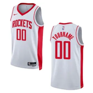 Maglia Houston Rockets Personalizzata Association Edition Swingman Bianco - Uomo Maglia Houston Rockets Personalizzata Association Edition Swingman Bianco - Uomo