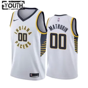 Maglia Indiana Pacers Bennedict Mathurin 00 Association Edition Swingman Bianco - Bambino Maglia Indiana Pacers Bennedict Mathurin 00 Association Edition Swingman Bianco - Bambino