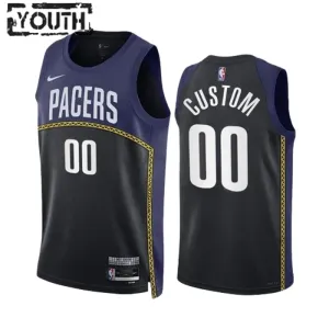 Maglia Indiana Pacers Black Personalizzata City Edition 2022-23 Swingman Navy - Bambino Maglia Indiana Pacers Black Personalizzata City Edition 2022-23 Swingman Navy - Bambino