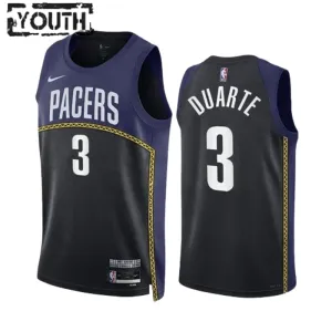 Maglia Indiana Pacers Chris Duarte 3 Black City Edition 2022-23 Swingman Navy - Bambino Maglia Indiana Pacers Chris Duarte 3 Black City Edition 2022-23 Swingman Navy - Bambino
