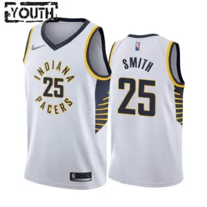 Maglia Indiana Pacers Jalen Smith 25 Association Edition Swingman Bianco - Bambino Maglia Indiana Pacers Jalen Smith 25 Association Edition Swingman Bianco - Bambino