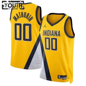 Maglia Indiana Pacers Jordan Bennedict Mathurin 00 Statement Edition Swingman Navy - Bambino