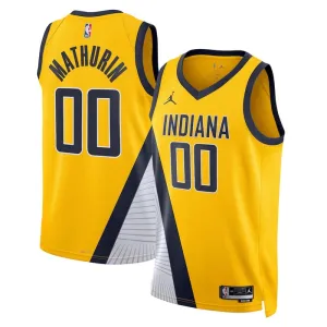 Maglia Indiana Pacers Jordan Bennedict Mathurin 00 Statement Edition Swingman Navy - Uomo
