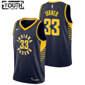 Maglia Indiana Pacers Myles Turner 33 Icon Edition Swingman Navy - Bambino