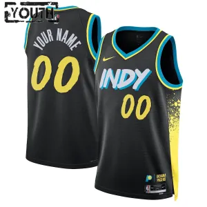 Maglia Indiana Pacers Personalizzata City Edition 2023-24 Swingman Nero - Bambino