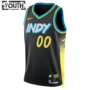 Maglia Indiana Pacers Personalizzata City Edition 2023-24 Swingman Nero - Bambino