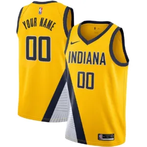Maglia Indiana Pacers Personalizzata Statement Edition Swingman Giallo - Uomo