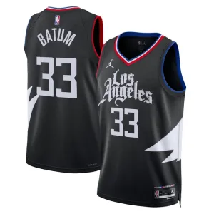 Maglia LA Clippers Jordan Nicolas Batum 33 Statement Edition Swingman Nero - Uomo Maglia LA Clippers Jordan Nicolas Batum 33 Statement Edition Swingman Nero - Uomo