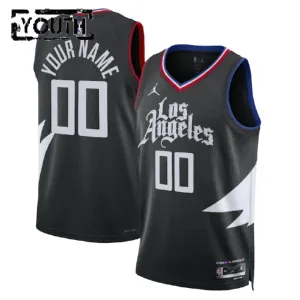Maglia LA Clippers Jordan Personalizzata Statement Edition Swingman Nero - Bambino