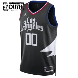 Maglia LA Clippers Jordan Personalizzata Statement Edition Swingman Nero - Bambino