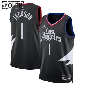 Maglia LA Clippers Jordan Reggie Jackson 1 Statement Edition Swingman Nero - Bambino Maglia LA Clippers Jordan Reggie Jackson 1 Statement Edition Swingman Nero - Bambino