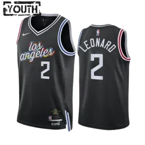 Maglia LA Clippers Kawhi Leonard 2 City Edition 2022-23 Swingman Nero - Bambino Maglia LA Clippers Kawhi Leonard 2 City Edition 2022-23 Swingman Nero - Bambino