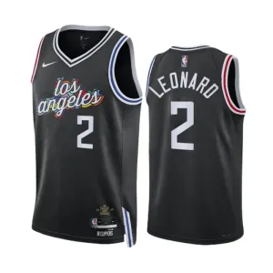 Maglia LA Clippers Kawhi Leonard 2 City Edition 2022-23 Swingman Nero - Uomo Maglia LA Clippers Kawhi Leonard 2 City Edition 2022-23 Swingman Nero - Uomo
