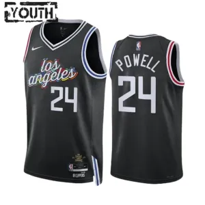 Maglia LA Clippers Norman Powell 24 City Edition 2022-23 Swingman Nero - Bambino Maglia LA Clippers Norman Powell 24 City Edition 2022-23 Swingman Nero - Bambino