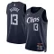 Maglia LA Clippers Paul George City Edition 2023-24 Swingman Navy - Uomo