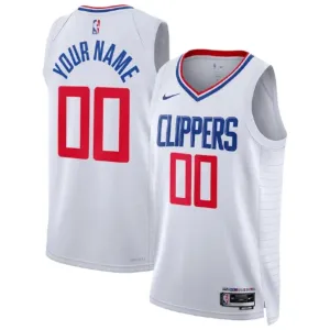 Maglia LA Clippers Personalizzata Association Edition Swingman Bianco - Uomo